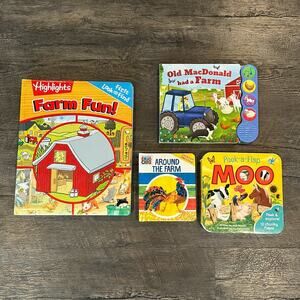 Board Books BUNDLE (4) Farm-Themed Baby/Toddler Books